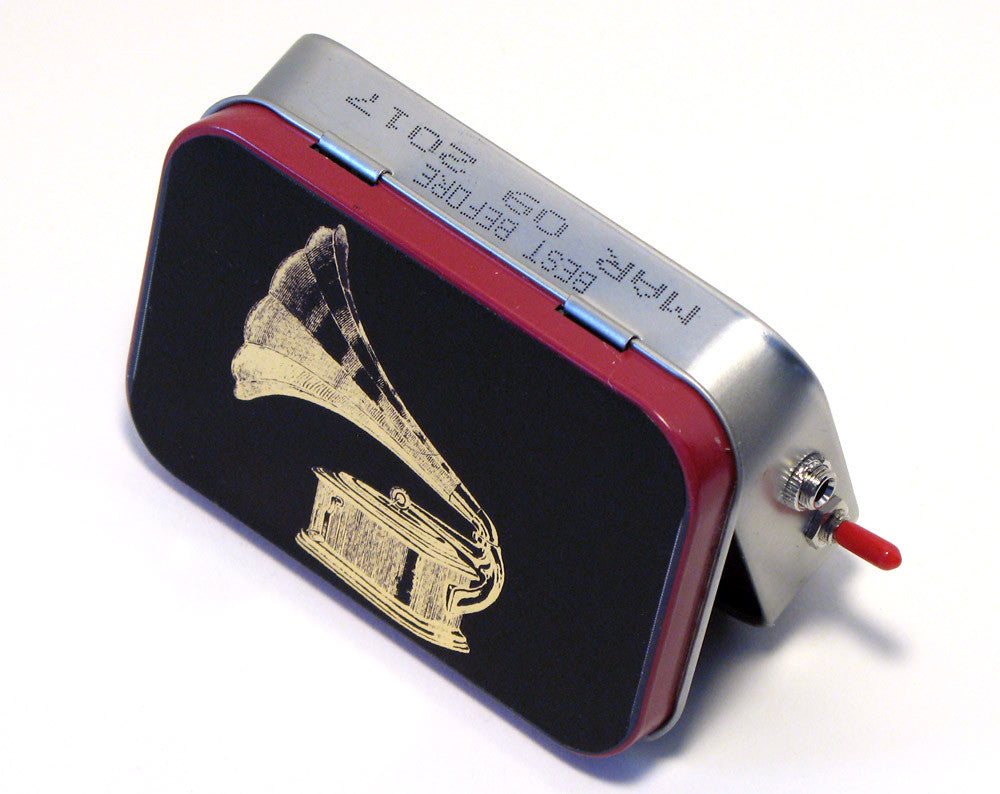 "Wheel of Steel" Mint Tin Pocket Boombox